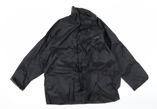 Womens UK Size 10 Preworn Black Rain Coat