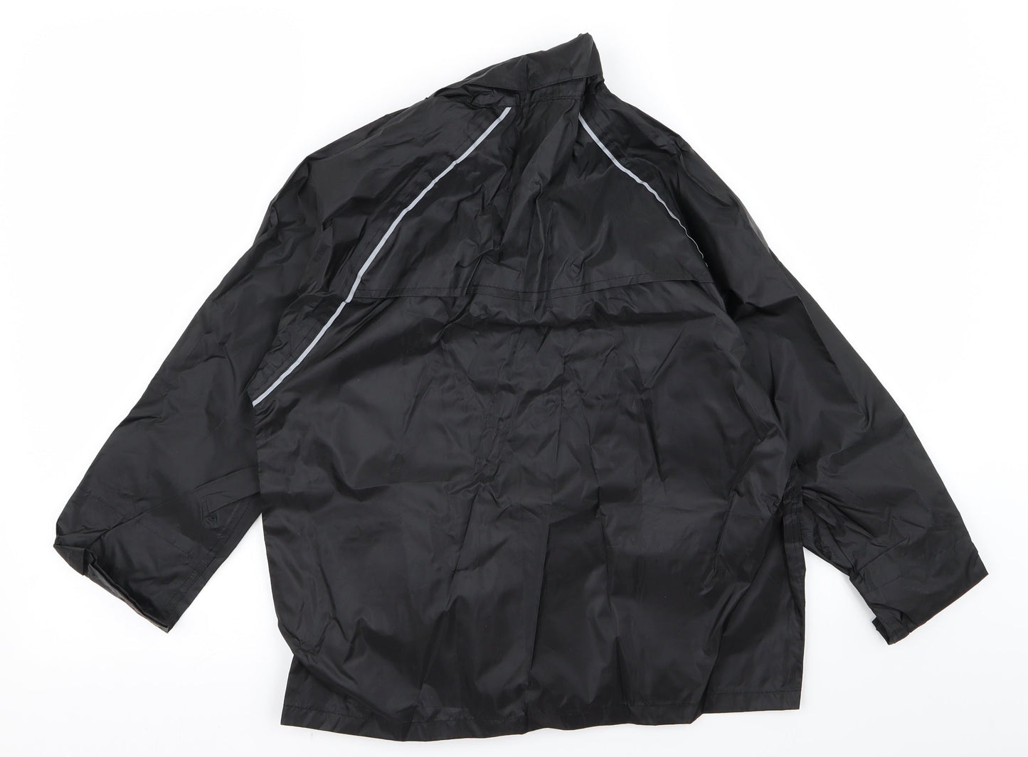 Womens UK Size 10 Preworn Black Rain Coat