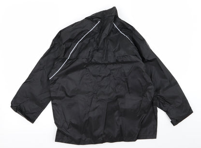 Womens UK Size 10 Preworn Black Rain Coat