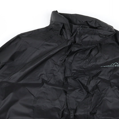 Womens UK Size 10 Preworn Black Rain Coat