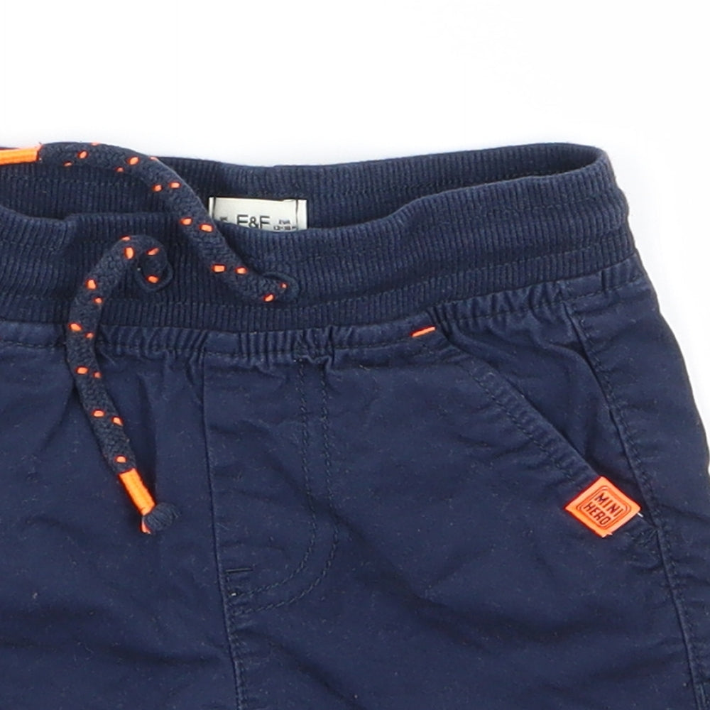 F&F Baby Blue   Cargo Trousers Size 12 Months