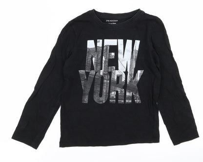 prmark Girls Black  Rayon  T-Shirt Size 8 Years  - new york
