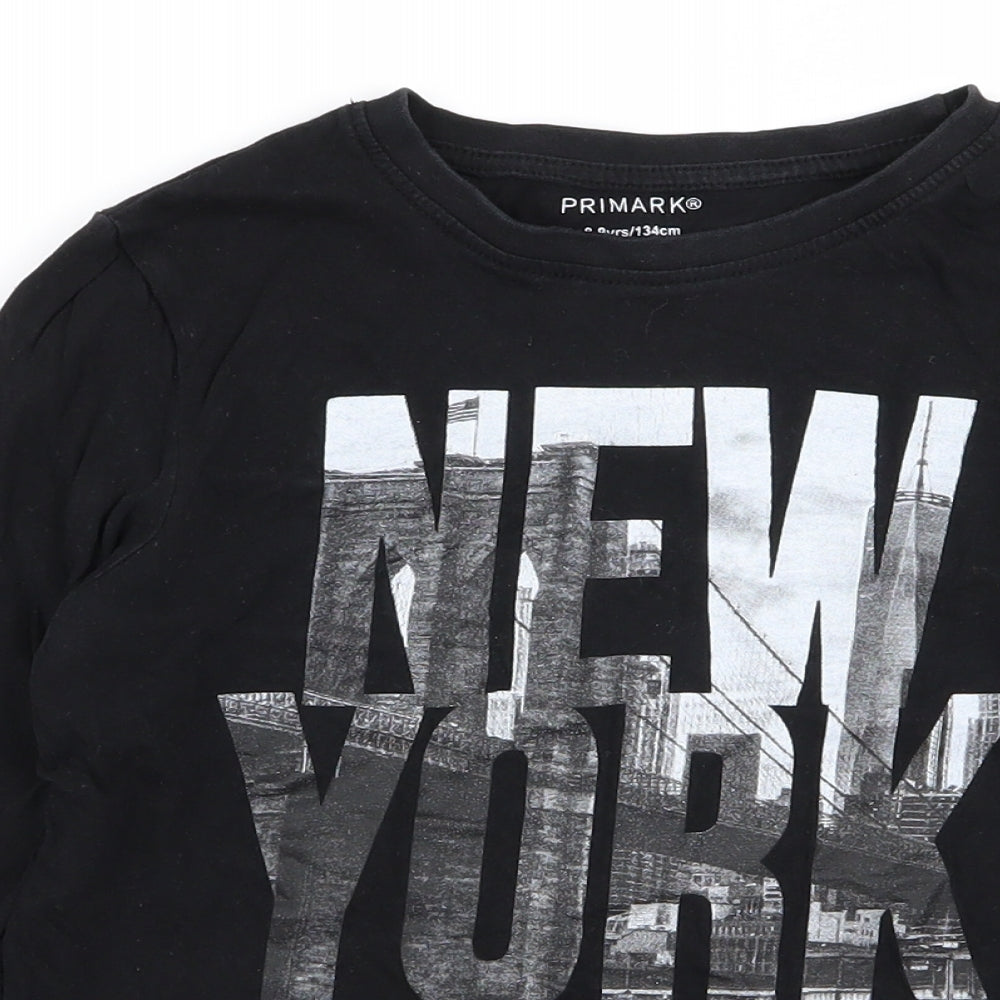 prmark Girls Black  Rayon  T-Shirt Size 8 Years  - new york