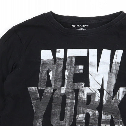prmark Girls Black  Rayon  T-Shirt Size 8 Years  - new york