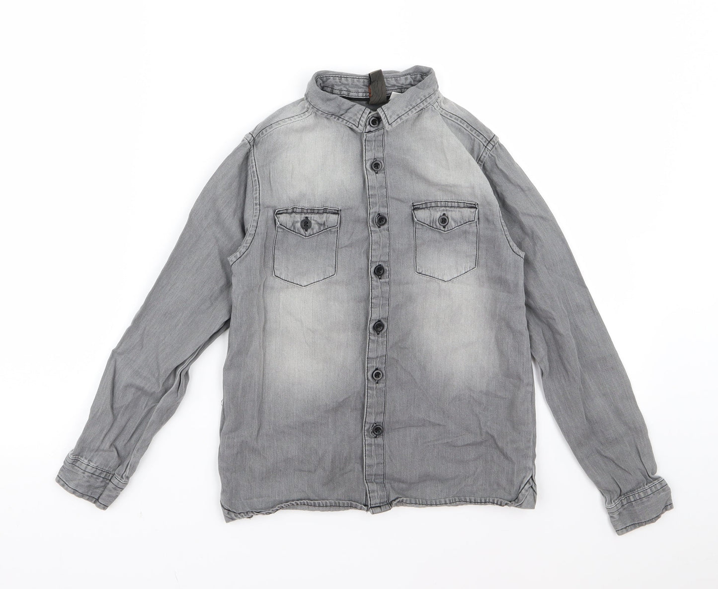 URBSN Boys Grey   Basic Button-Up Size 8 Years