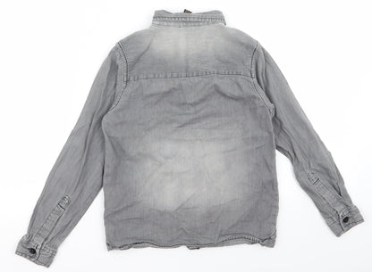 URBSN Boys Grey   Basic Button-Up Size 8 Years