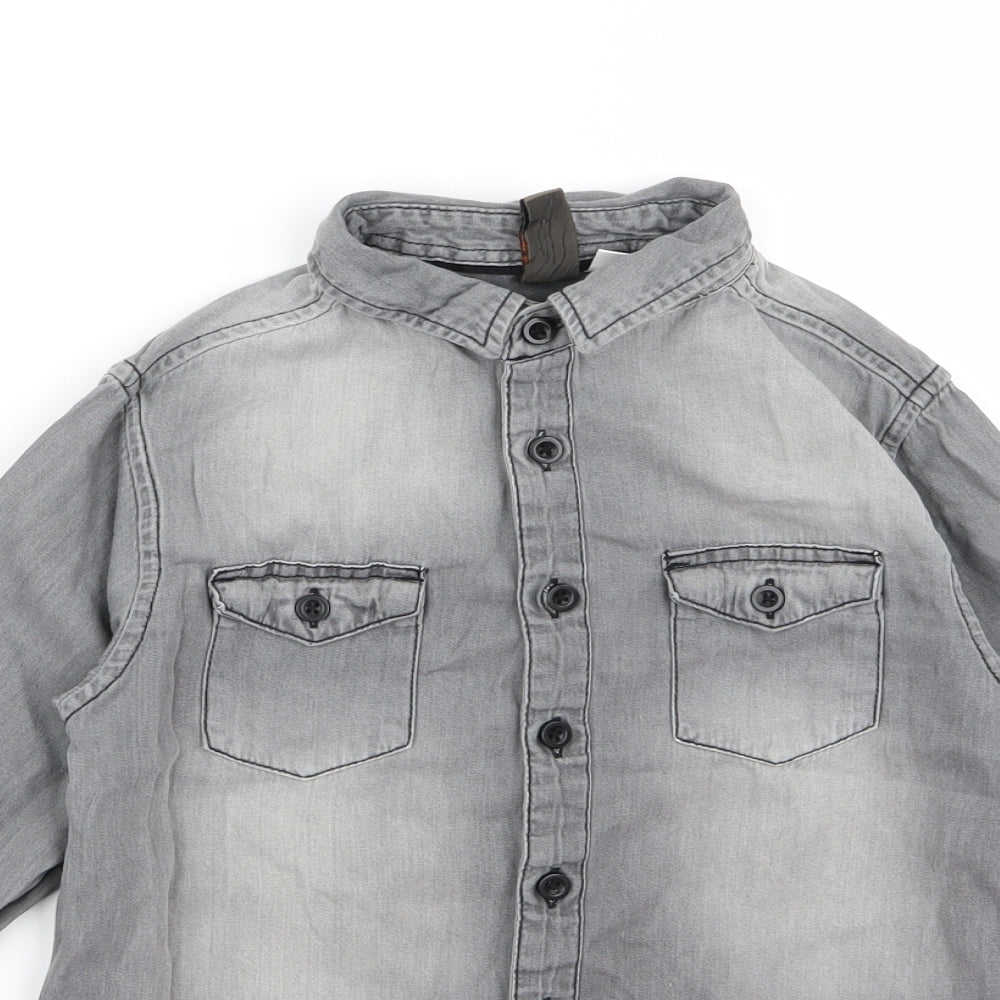 URBSN Boys Grey   Basic Button-Up Size 8 Years