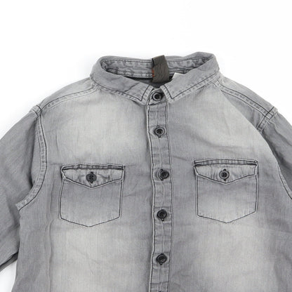 URBSN Boys Grey   Basic Button-Up Size 8 Years