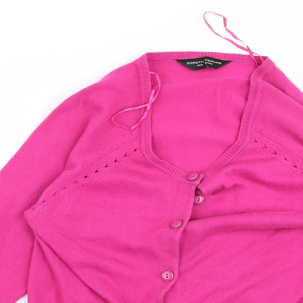 Dorothy Perkins Womens Orange   Cardigan Jumper Size 10