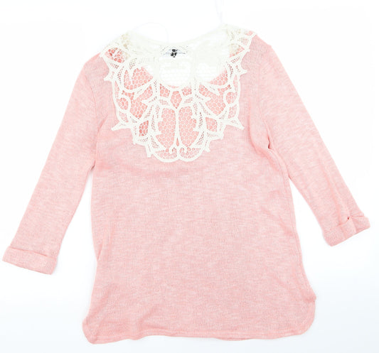 New Look Womens Pink   Jumper Dress  Size 10  - v