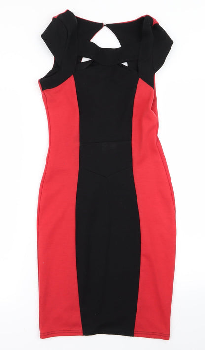 Preworn Womens Red   Pencil Dress  Size 8