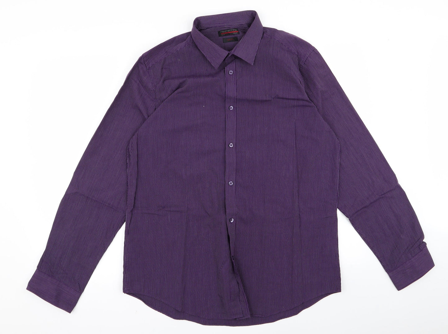 Red Herring Mens Purple    Button-Up Size 42