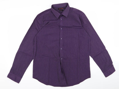 Red Herring Mens Purple    Button-Up Size 42