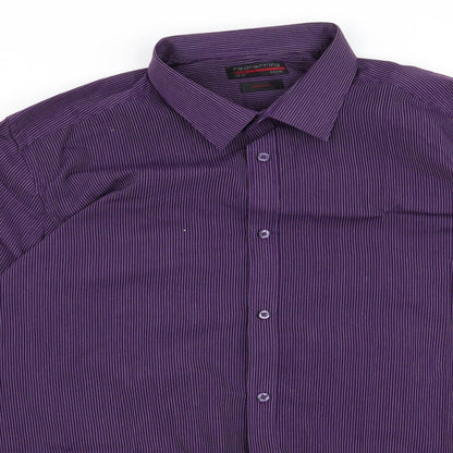 Red Herring Mens Purple    Button-Up Size 42