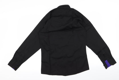 lyon becker Mens Black  Rayon  Button-Up Size M