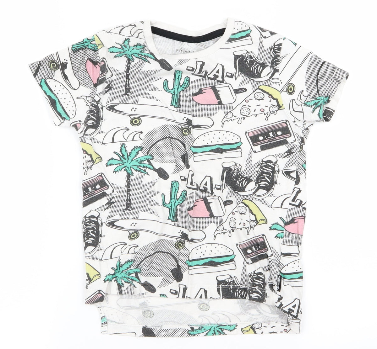 Primark Boys White   Basic T-Shirt Size 2 Years