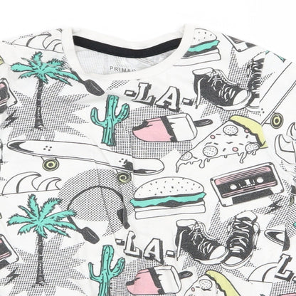 Primark Boys White   Basic T-Shirt Size 2 Years