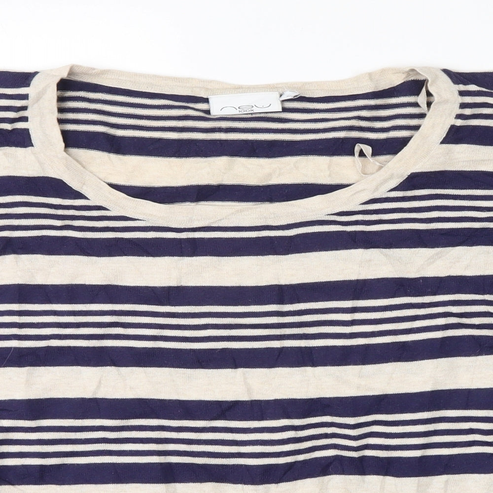 New Look Womens Multicoloured Striped  Pullover Jumper Size 12