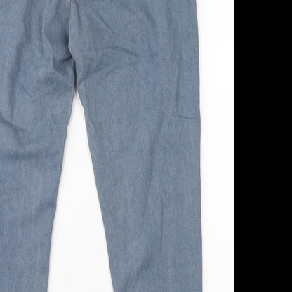 Mens UK Size 34 Preworn Regular Fit Straight Blue Jeans