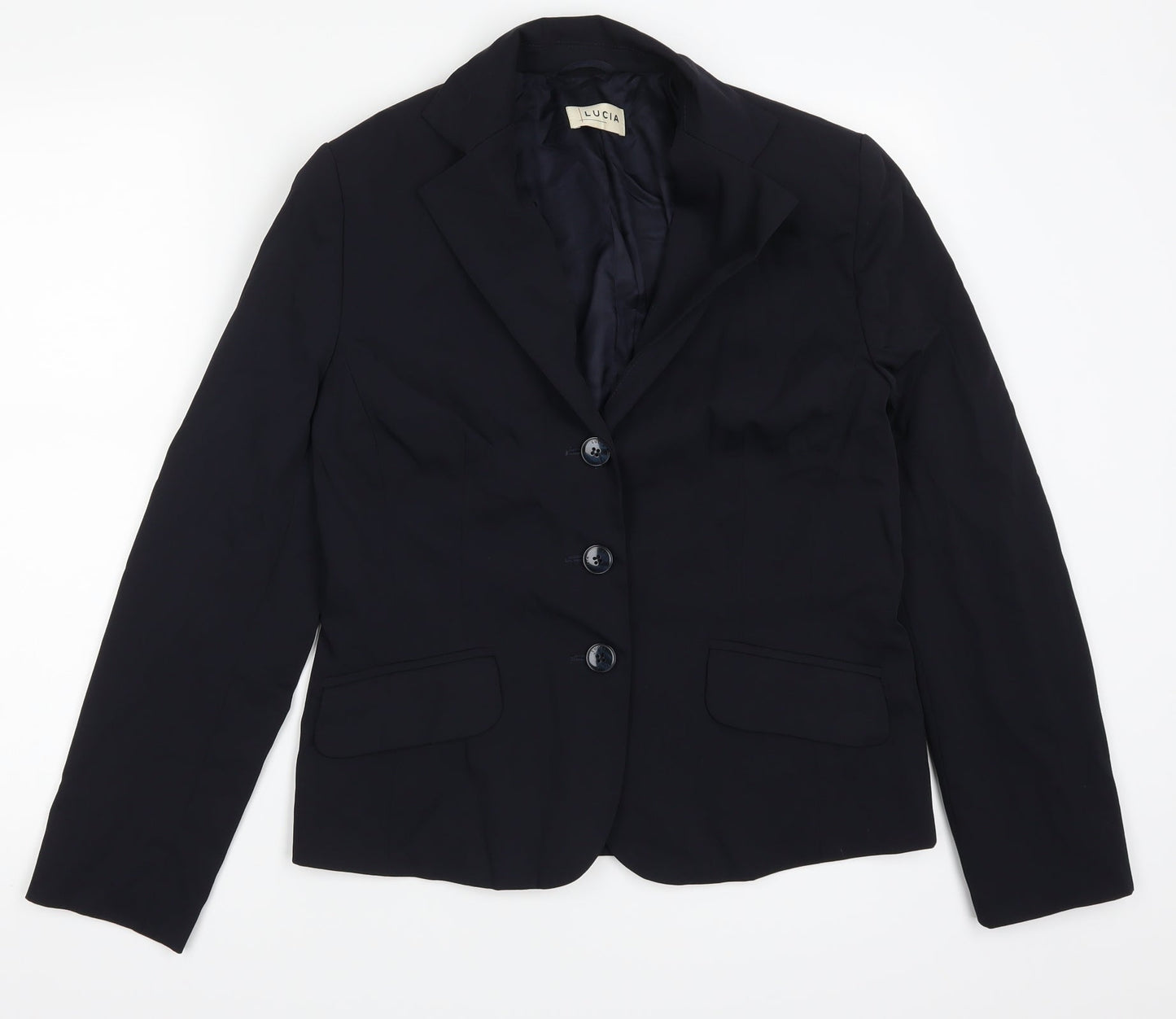 LUCIA Womens Blue   Jacket Suit Jacket Size 12