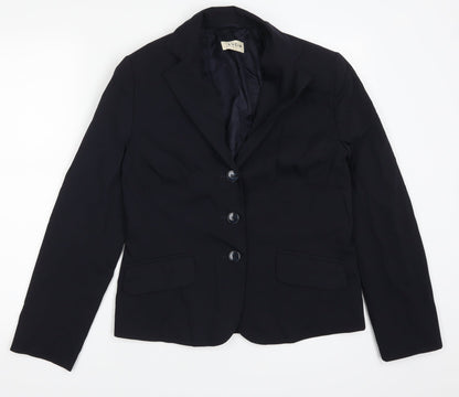 LUCIA Womens Blue   Jacket Suit Jacket Size 12