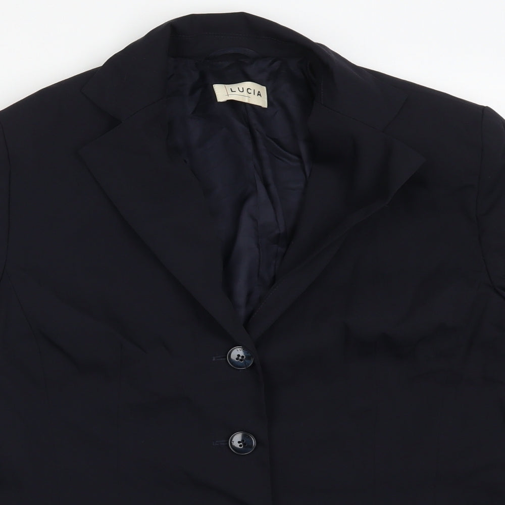 LUCIA Womens Blue   Jacket Suit Jacket Size 12