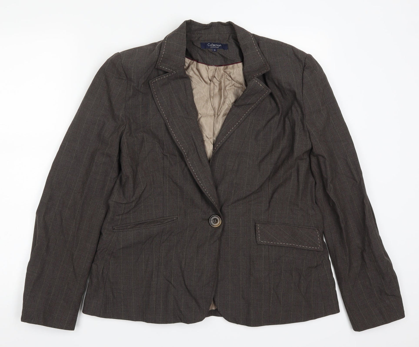 Debenhams Womens Brown   Jacket Suit Jacket Size 16