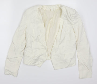 H&M Womens White   Jacket Blazer Size 12