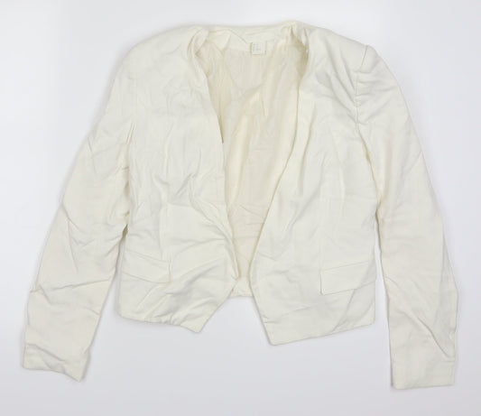 H&M Womens White   Jacket Blazer Size 12