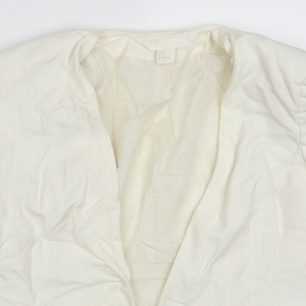 H&M Womens White   Jacket Blazer Size 12