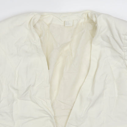 H&M Womens White   Jacket Blazer Size 12