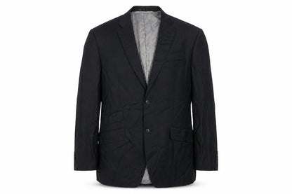 Fascino Mens Blue Striped  Jacket Suit Jacket Size 42