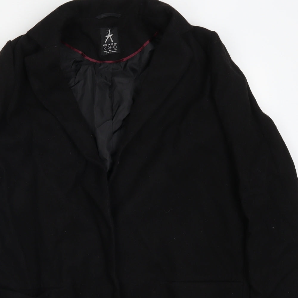 Womens UK Size 8 Atmosphere Black Overcoat
