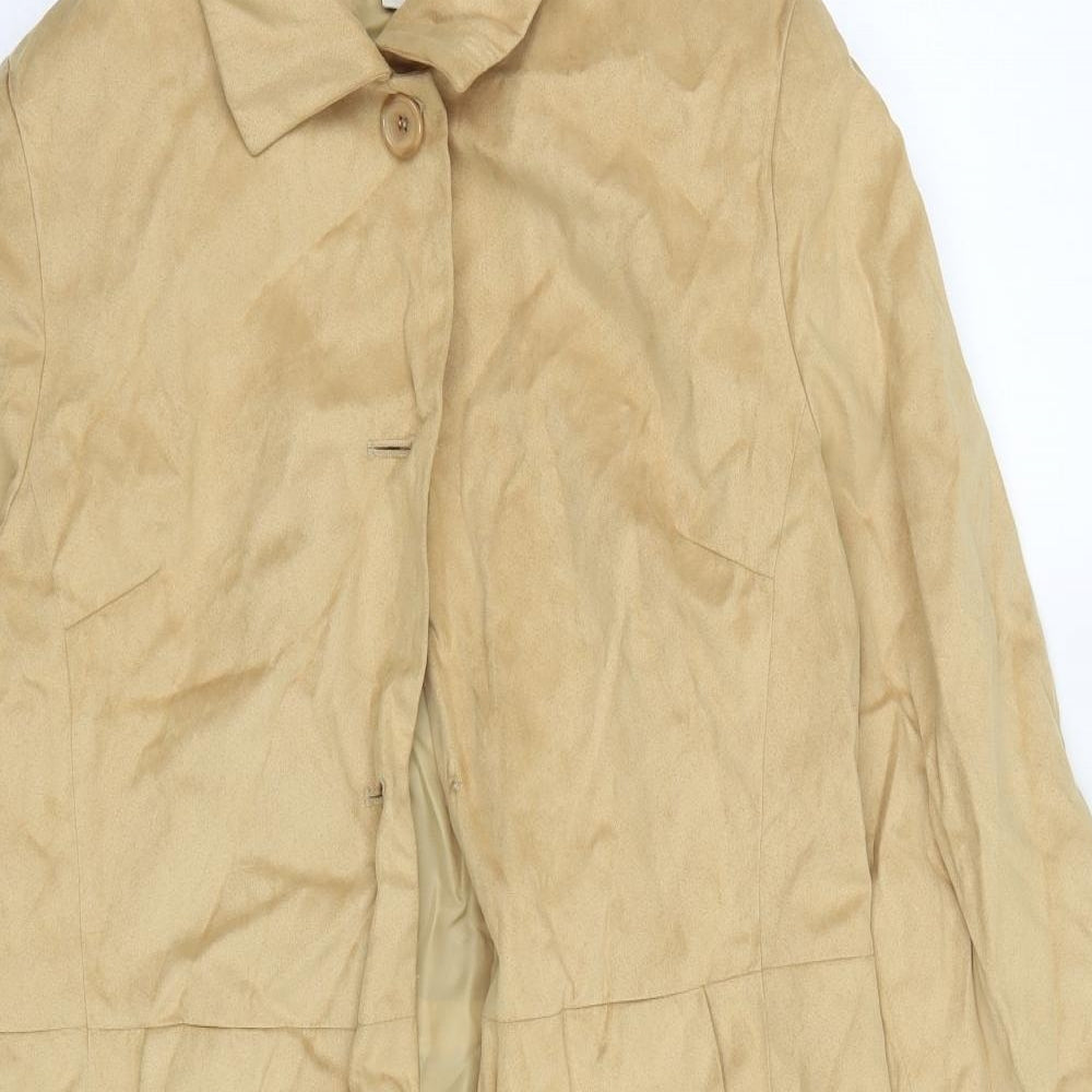 Womens UK Size 12 Marks and Spencer Beige Overcoat