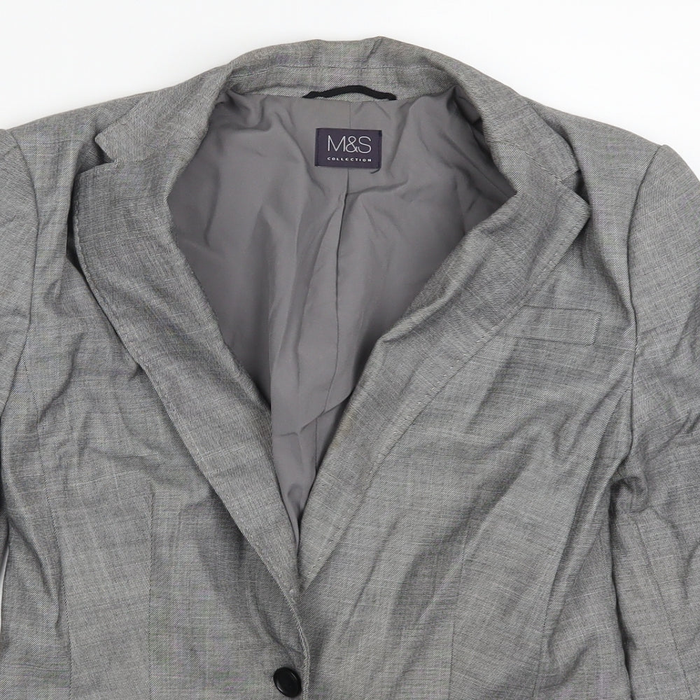Marks and Spencer Womens Grey   Jacket Suit Jacket Size 6