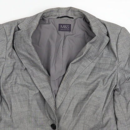 Marks and Spencer Womens Grey   Jacket Suit Jacket Size 6