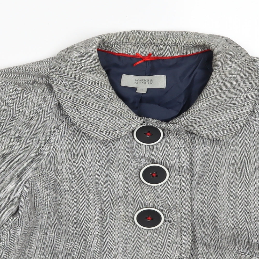 Womens UK Size 12 Marks and Spencer Grey Jacket