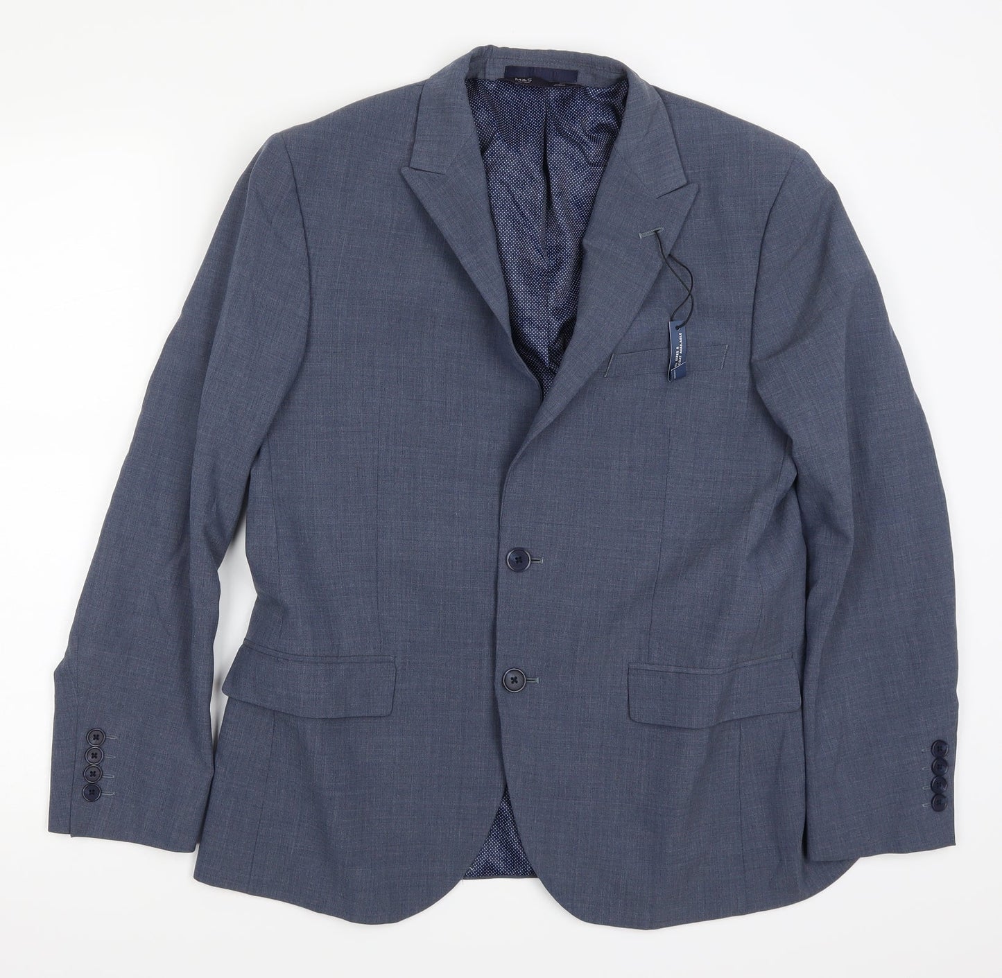 Mens UK Size 40 Marks and Spencer Regular Blue Suit Jacket