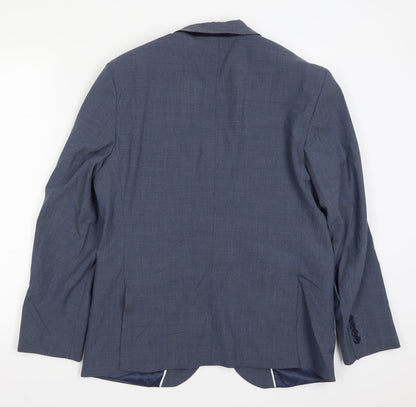 Mens UK Size 40 Marks and Spencer Regular Blue Suit Jacket