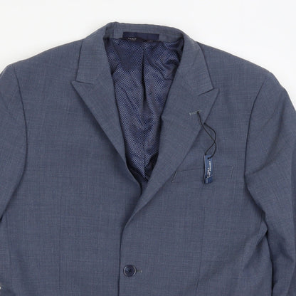 Mens UK Size 40 Marks and Spencer Regular Blue Suit Jacket