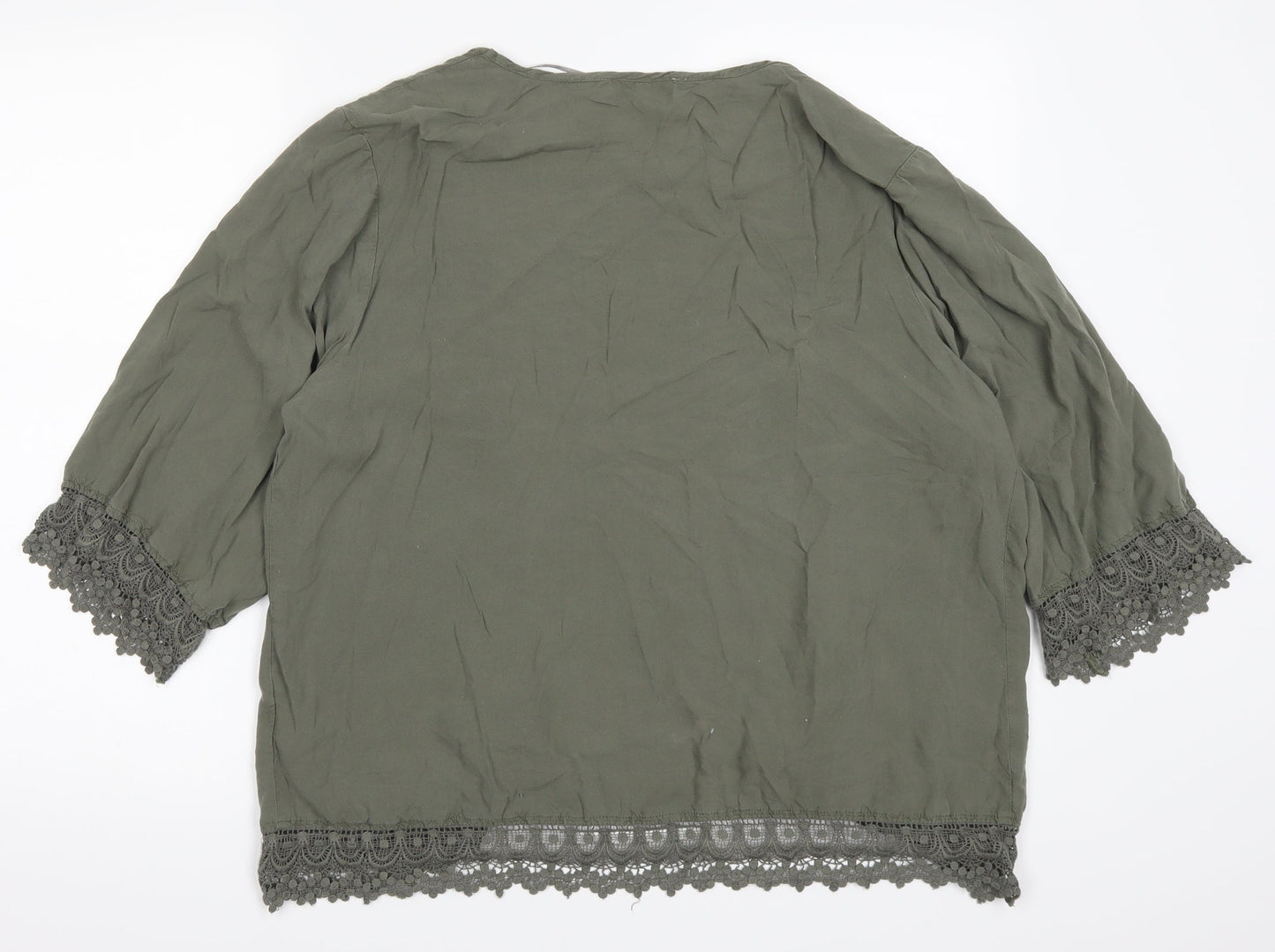 Papaya Womens Green   Cardigan Jumper Size M
