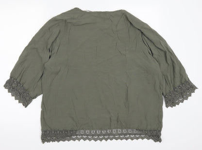 Papaya Womens Green   Cardigan Jumper Size M