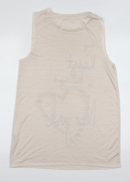 Womens UK Size 14 River Island Pink Basic Tank