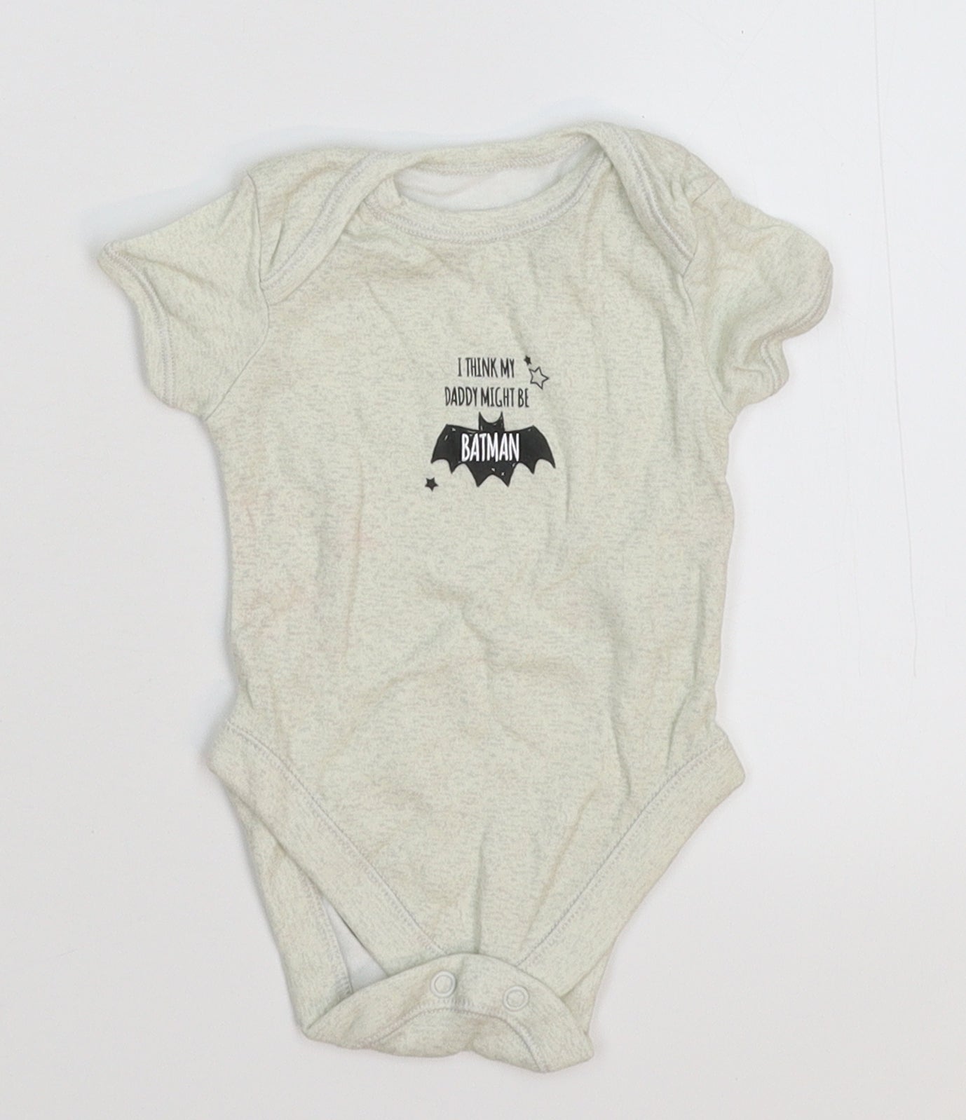 George Baby Grey   Babygrow One-Piece Size 0-3 Months  - Batman