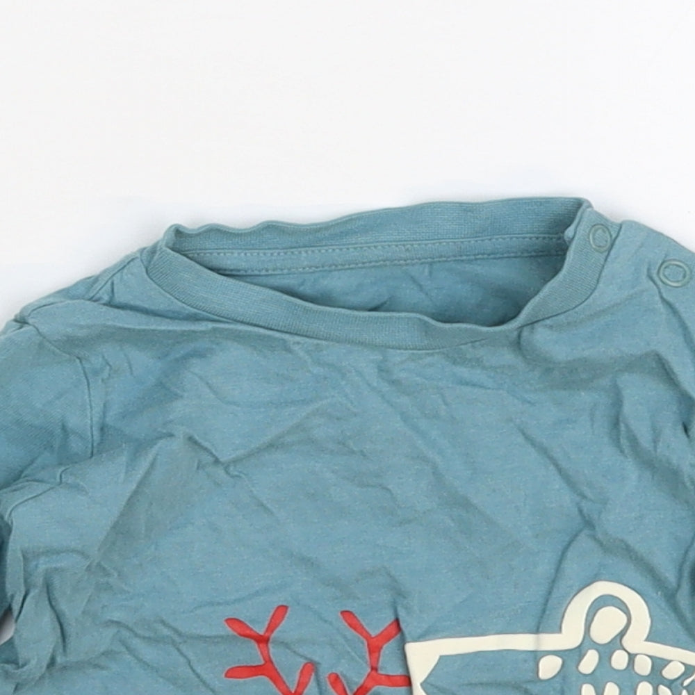 Marks and Spencer Baby Blue   Basic T-Shirt Size 3-6 Months