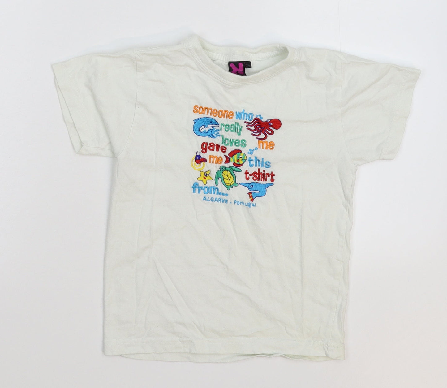 Roly Boys White   Basic T-Shirt Size 4 Years