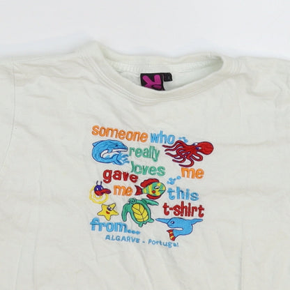 Roly Boys White   Basic T-Shirt Size 4 Years
