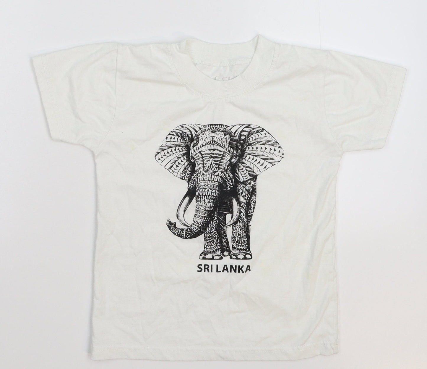 GT Club Boys White   Basic T-Shirt Size M