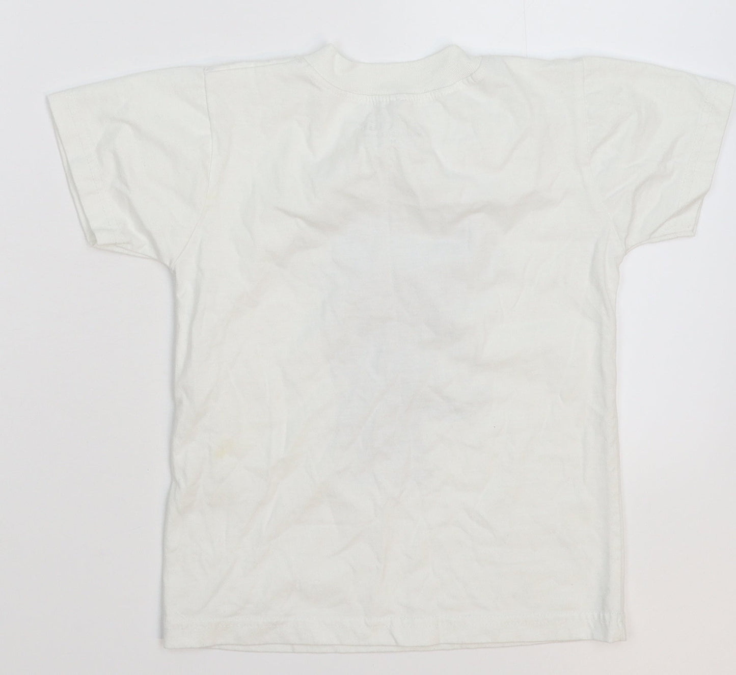 GT Club Boys White   Basic T-Shirt Size M
