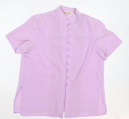 Bonmarché Womens Pink   Basic Button-Up Size 14